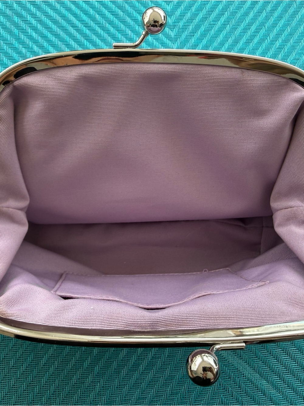 Coach Purple Signature Kiss-Lock Wristlet Clutch - Picture 2 of 2